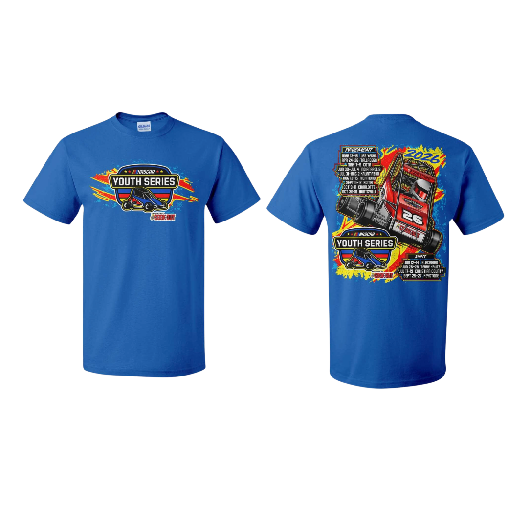 nascar gear NASCAR Youth 26' Tour Shirt - Royal Blue