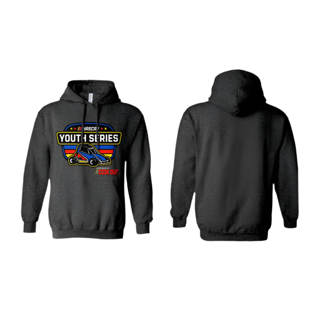 NASCAR Youth Shield - Heather Black Hoodie