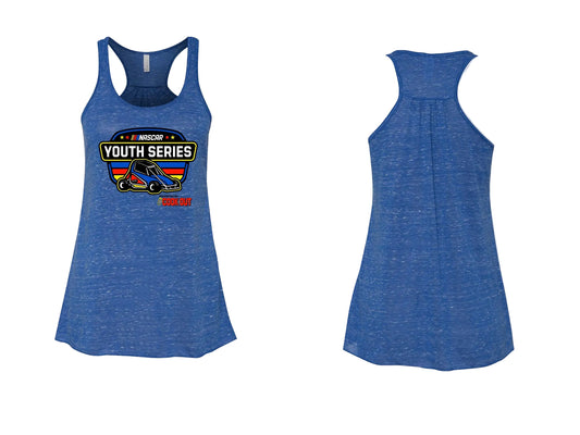 NASCAR Youth Shield - Royal Marble Women's Racerback Tank