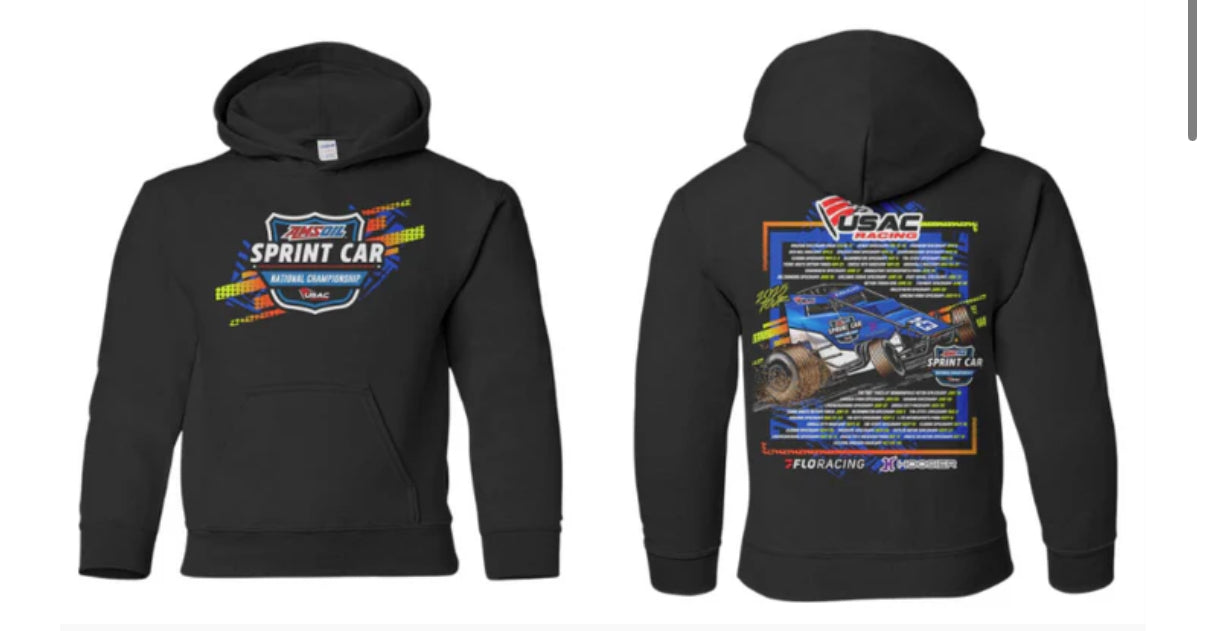 Youth AMSOIL Sprint Car '25 Hoodie - Black