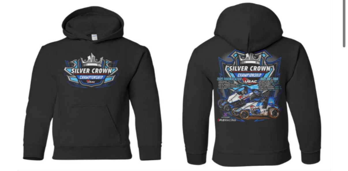 Youth USAC Silver Crown '25 Hoodie - Black