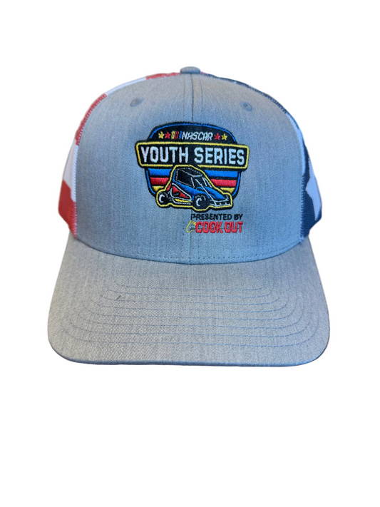 NASCAR Youth Hat - Heather Grey/ Stars & Stripes