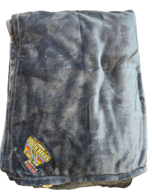 NASCAR Youth Solid Plush Bed Blanket - Navy